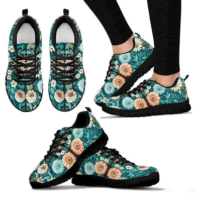 Pastel Floral Art Sneakers - Crystallized Collective