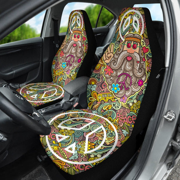 Peace Hippie Car Seat Cover - Crystallized Collective