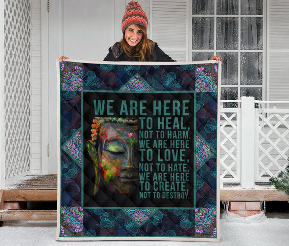 Premium Buddha Peace Quilt - Crystallized Collective