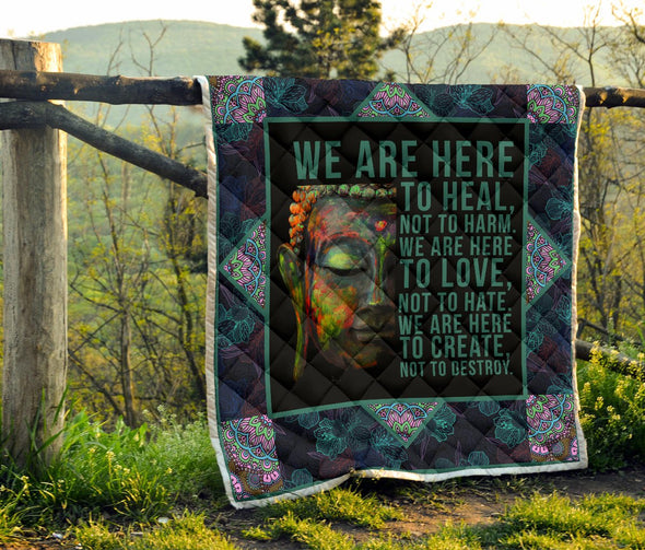 Premium Buddha Peace Quilt - Crystallized Collective