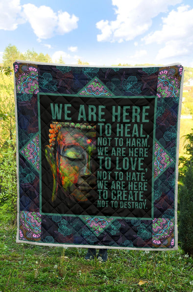 Premium Buddha Peace Quilt - Crystallized Collective