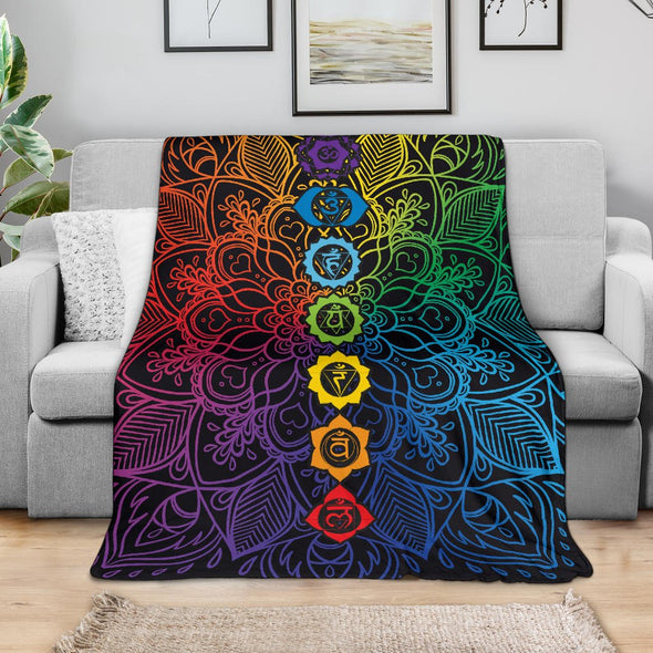 Premium Chakra Mandala Blanket - Crystallized Collective