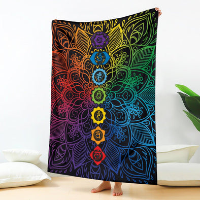 Premium Chakra Mandala Blanket - Crystallized Collective