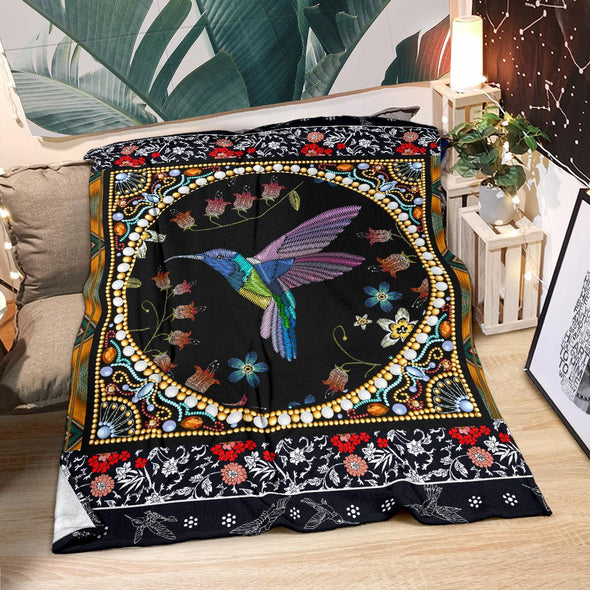Premium Hummingbird Blanket - Crystallized Collective