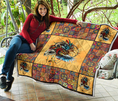 Premium Lion Mandala Quilt - Crystallized Collective