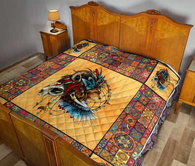 Premium Lion Mandala Quilt - Crystallized Collective