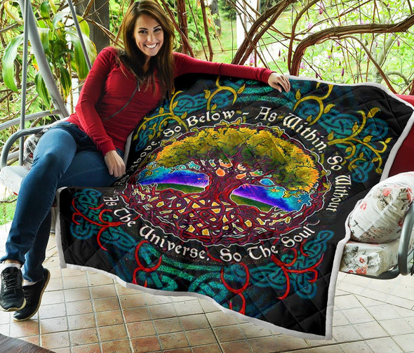 Premium Tree of Life Quilt - Crystallized Collective