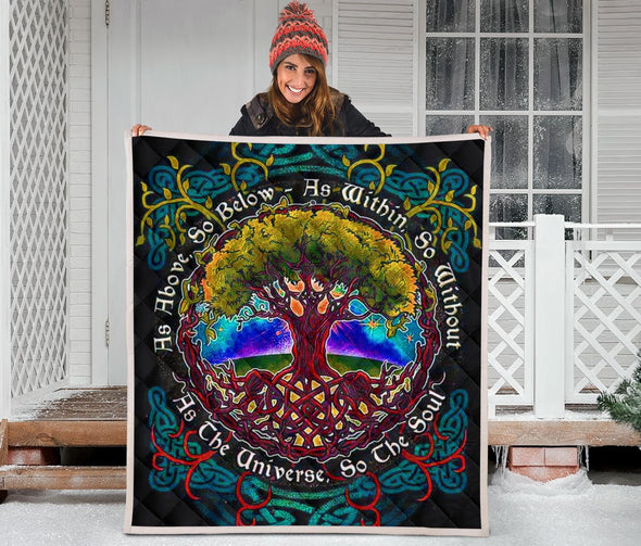 Premium Tree of Life Quilt - Crystallized Collective