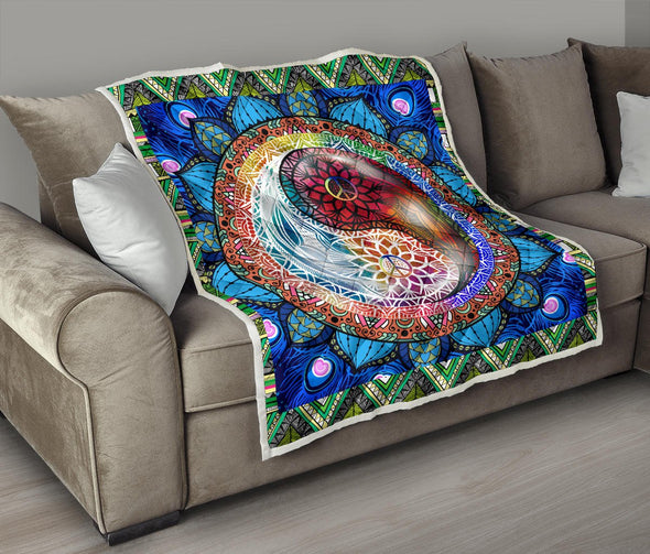 Premium Yin Yang Mandala Quilt - Crystallized Collective