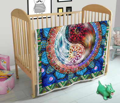 Premium Yin Yang Mandala Quilt - Crystallized Collective