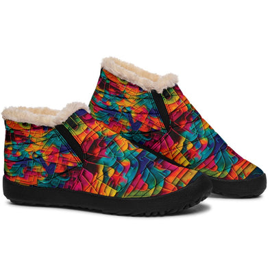 Psychdelic Abstract Bochner Style Winter Sneakers - Crystallized Collective