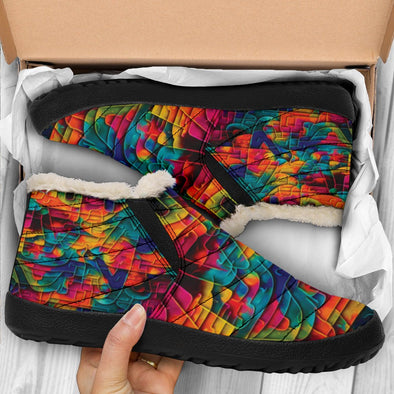 Psychdelic Abstract Bochner Style Winter Sneakers - Crystallized Collective