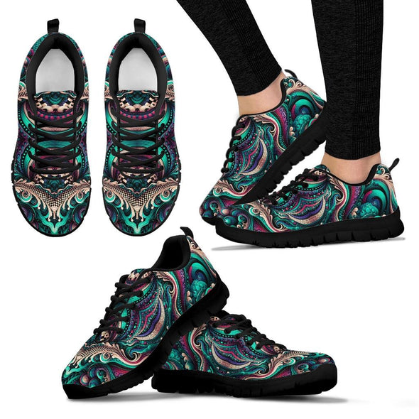 Psychedelic Abstract 1 Boho Sneakers - Crystallized Collective