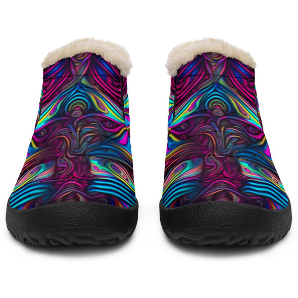 Psychedelic Abstract 2 Winter Sneakers - Crystallized Collective