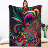 Psychedelic Abstract Colors Premium Blanket - Crystallized Collective