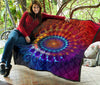 Psychedelic Art Mandala Premium Quilt - Crystallized Collective