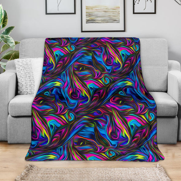 Psychedelic Art Premium Blanket - Crystallized Collective