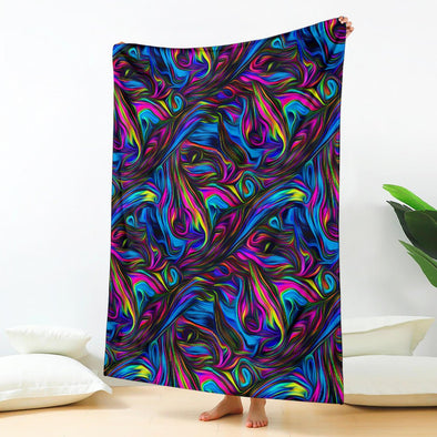 Psychedelic Art Premium Blanket - Crystallized Collective