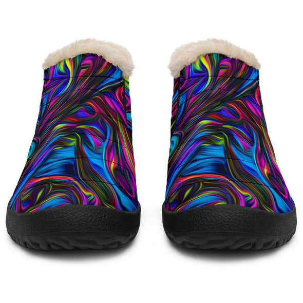 Psychedelic Art Winter Ssneakers - Crystallized Collective