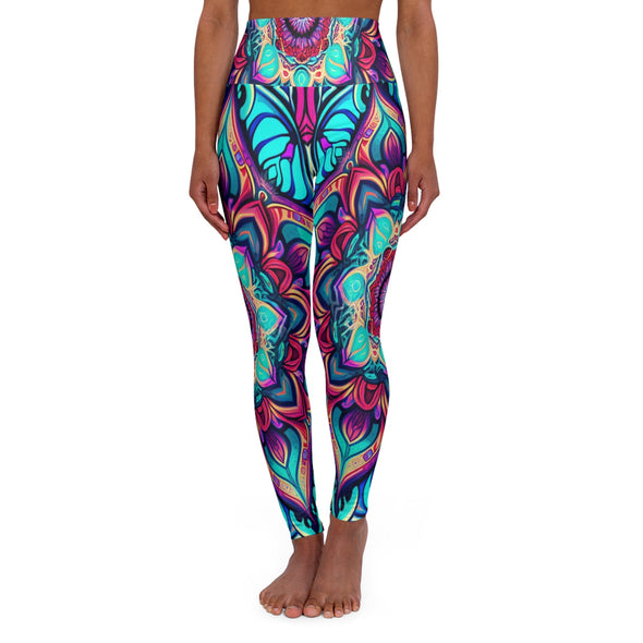 Psychedelic Boho High Waist Yoga Legging for Effortless Flexibility - Crystallized Collective