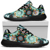 Psychedelic Cottagecore Flowers Sport Sneakers - Crystallized Collective