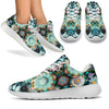 Psychedelic Cottagecore Flowers Sport Sneakers - Crystallized Collective