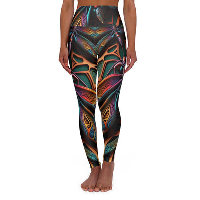 Psychedelic Dragonfly Bliss: High Waist Yoga Legging - Crystallized Collective