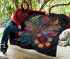 Psychedelic Dragonfly Flowers Premium Quilt - Crystallized Collective