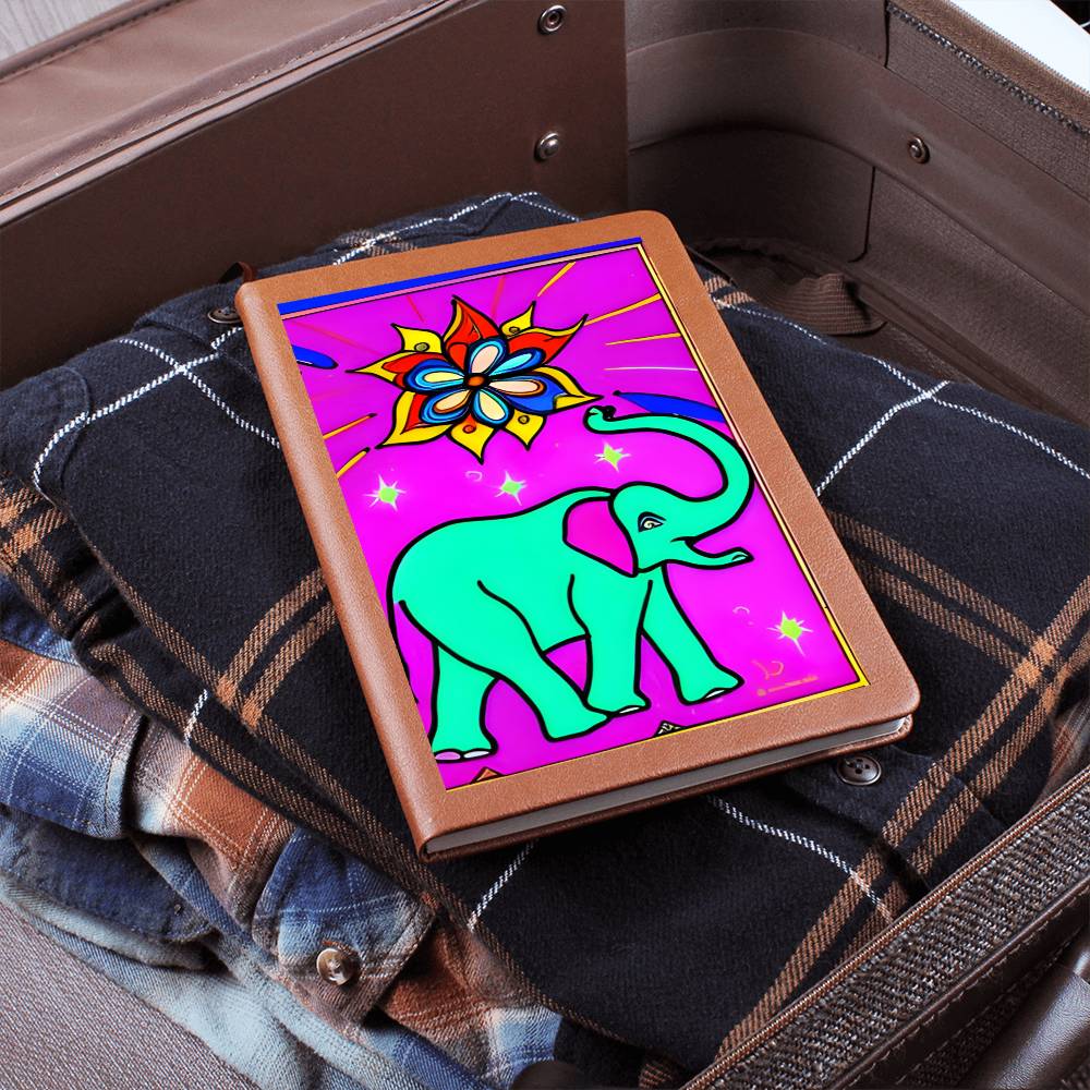 Psychedelic Elephant Art Graphic Journal - Crystallized Collective