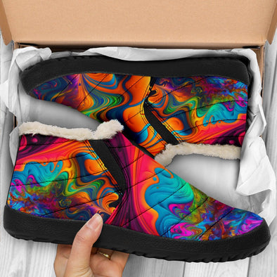 Psychedelic Fluid Art Winter Sneakers - Crystallized Collective