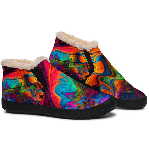 Psychedelic Fluid Art Winter Sneakers - Crystallized Collective