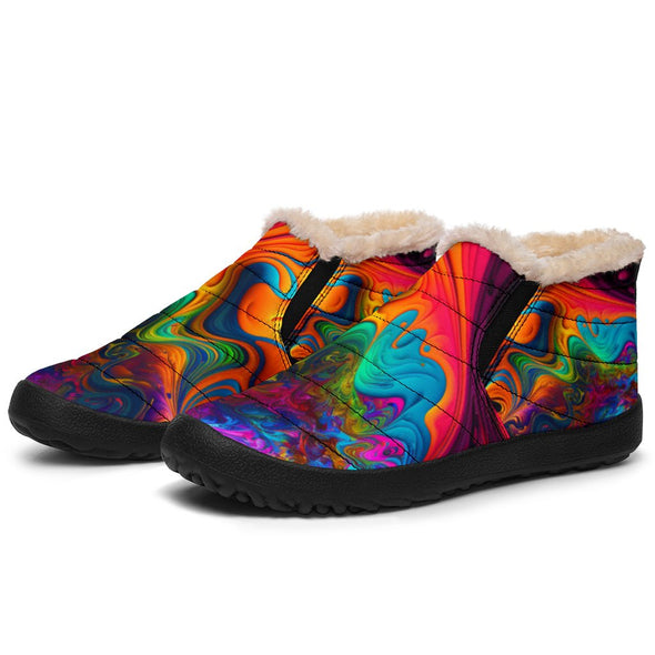 Psychedelic Fluid Art Winter Sneakers - Crystallized Collective