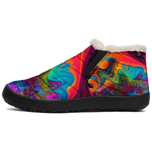 Psychedelic Fluid Art Winter Sneakers - Crystallized Collective