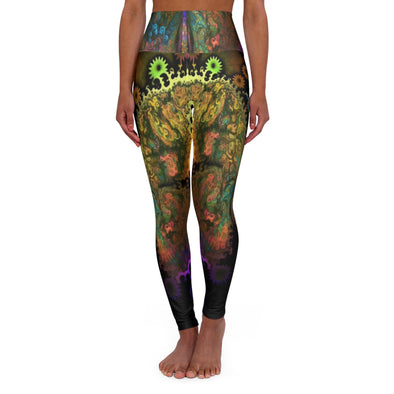 Psychedelic Fractal High-Waist Yoga Legging - Crystallized Collective