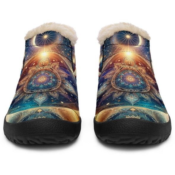 Psychedelic Galaxy Mandala Winter Sneakers - Crystallized Collective
