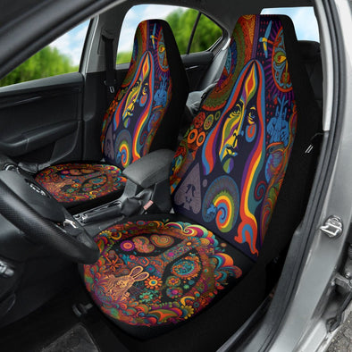 Psychedelic Groovy Hippie Car Seat Cover - Crystallized Collective