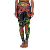 Psychedelic Harmonic Butterfly Flowers High Waist Yoga Leggings: Harmony in Motion - Crystallized Collective