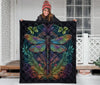 Psychedelic Jungle Dragonfly Premium Quilt - Crystallized Collective