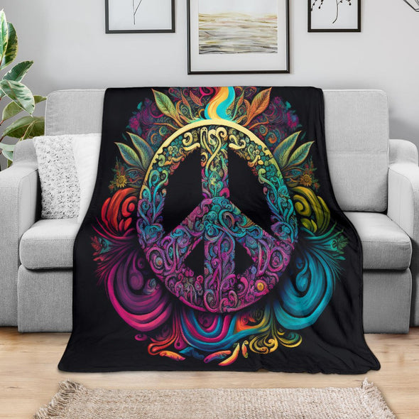 Psychedelic Peace Premium Blanket - Crystallized Collective