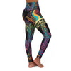 Psychedelic Peaceful Bliss: Vibrant High-Waist Yoga Legging - Crystallized Collective