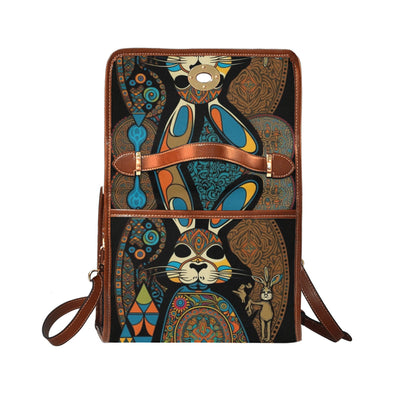 Psychedelic Rabbit Canvas Satchel bag - Crystallized Collective
