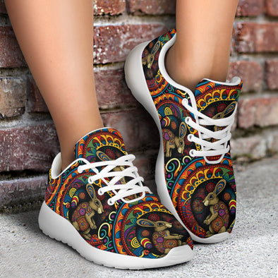 Psychedelic Rabbit Hippie Sport Sneakers - Crystallized Collective