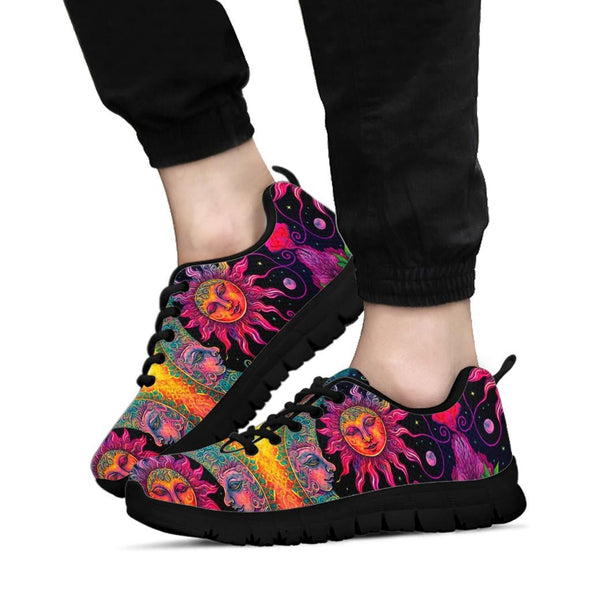 Psychedelic Sun and Moon Sneakers - Crystallized Collective