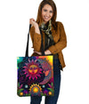 Psychedelic Sun and Moon Tote - Crystallized Collective