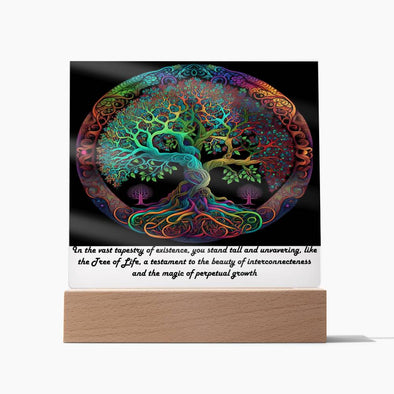 Psychedelic Tree of Life Acrylic Plaque - Crystallized Collective