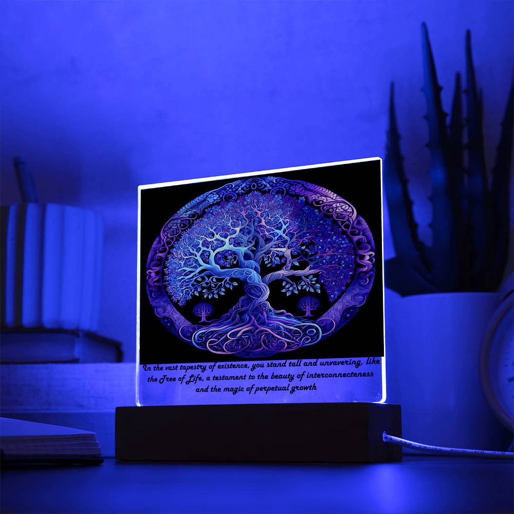 Psychedelic Tree of Life Acrylic Plaque - Crystallized Collective