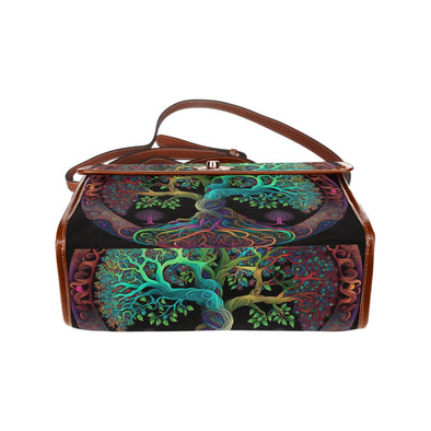Psychedelic Tree of Life Canvas Satchel Bag - Crystallized Collective