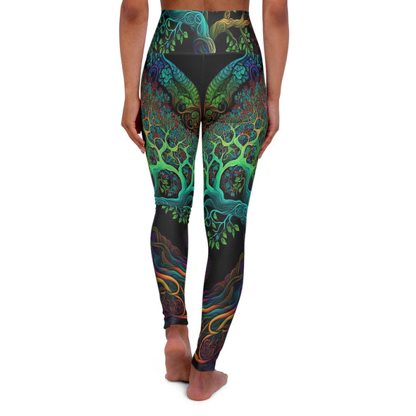 Psychedelic Tree of Life High Waist Yoga Legging: Enchanting Serenity - Crystallized Collective