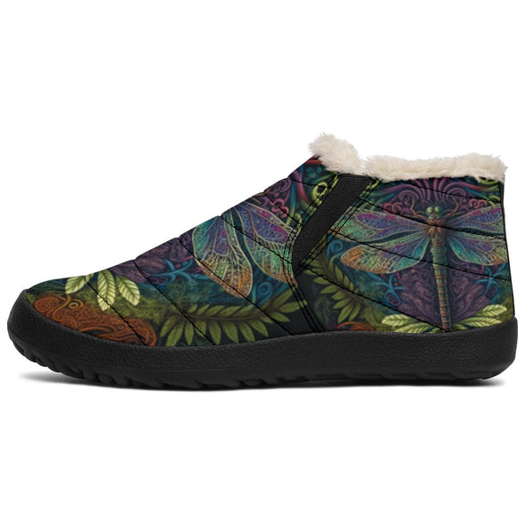 Psychedelic Vines Dragonfly Winter Sneakers - Crystallized Collective