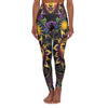 Psychedelic Vines Sun and Moon Mandala High Waist Yoga Legging - Crystallized Collective